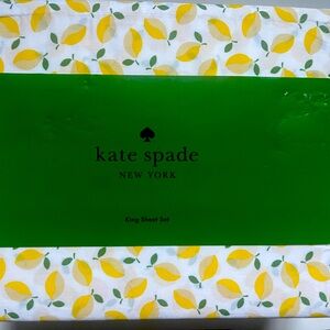 kate spade Yellow Lemon Print Bedding Sheets